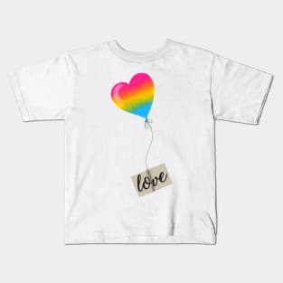 Pan balloon love Kids T-Shirt